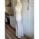 ZARA  Women's Ivory Slip Satin Dress Size S Cowl Neck Formal Occasion Photo 4
