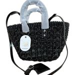 8 Other Reasons Black Woven Tote Bag Top Handle Shoulder Strap 8x7.25 x4.5 NEW Photo 10