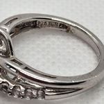 Sun Sterling Silver & White Sapphire Ring (6.5) Photo 5
