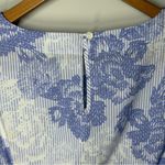 Ann Taylor 🏷️  Petite Floral Striped Puffy Sleeve Peplum Cotton Top SP Small Photo 6