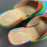J Renee Prys rainbow striped wedge sandal Size 9.5 Photo 5