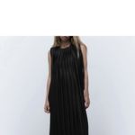 ZARA Pleated Open Back Black Midi Dress
Size Small) Photo 5