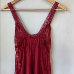 Vintage 70's Red Lace Donna Richard for Gilligan & O'Malley Nightgown Dress Size M Photo 3
