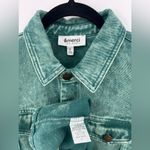 &merci &merci En Merci Acid Wash Denim Mini Dress Jean Balloon Sleeve Green Blue Small Photo 15