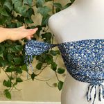 Lulus LULU’S Summer Vibes Blue Floral Print Off-the-Shoulder Crop Top | small Photo 1