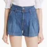 Veronica Beard  Jaylen Denim High Waisted Shorts Jaylen Short in Cornflower Photo 1