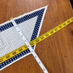 Vera Neumann Vintage Blue and White Polka Dot Pointed Skinny Scarf Photo 6
