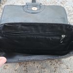 Leather Silver Ring Crossbody Bag Black Photo 2