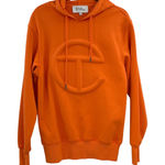 Telfar  Embossed Hoodie Sweatshirt Logo Unisex Orange Size Small‎ Photo 0