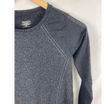 Athleta  Black Silver Metallic Glitter Flurry Shine Base Layer Top  Size XS Photo 4
