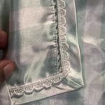 Dior Vintage Christian  Women Satin Striped Pajama Top Mint Green Button Up Large Photo 3