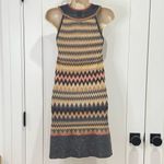 Missoni Vintage M  Metallic Chevron Knit Dress Size 4 Sleeveless Y2K Retro Chic Photo 2