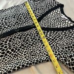 Isaac Mizrahi black and white snakeskin patterned cardigan sweater by Photo 8