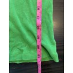 Talbots Ribbed Short Sleeve Ruffle Tee Shirt Womens Small Kelly Green Preppy Photo 9