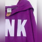 PINK - Victoria's Secret Victoria's Secret Pink Fleece Cropped Cinched Campus Sweatshirt Hoodie NWT Photo 6