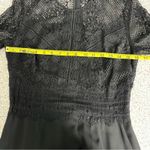 Alex Marie NWT Hailey Black Lace Chiffon Wide Leg Party Jumpsuit Women’s Size 6 Photo 9