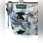 Cowgirl Dream Denim Designer Decorated Shoulder Bag Blue Photo 6
