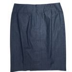 Nine West Dark Chambray  Stretch Front Slit Above Knee Skirt Women’s 4 Classic Photo 1