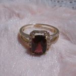 Womens Stunning Vintage 14KT YELLOW GOLD 2.48ct RUBELLITE& DIAMOND RING Size 9 Red Photo 3