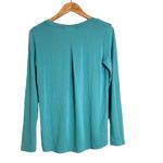 Free Fly Women's Long Sleeve Bamboo Crew Neck Top Teal Green Medium Photo 1