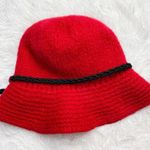Vintage 90’s Red & Black Soft Rope Casual Winter Fall Hat Photo 1