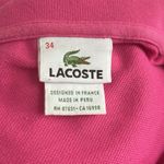 Lacoste Pink Cotton Pique Polo Dress sz 34 (XS, S) Photo 4