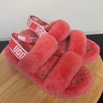 UGG  Oh Yeah Womens 8 Pop Coral Double Strap Slide Slipper 1107953 Pink Sheepskin Photo 0