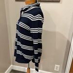 Tommy Hilfiger  Navy White Striped Long Sleeve Cowl Neck Top Women’s Size Medium Photo 1