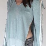 Pam & Gela Cotton Modal Hooded Side Split Hoodie Sweater Pullover Size XS Photo 1