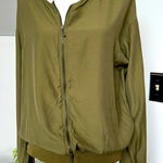 BURU Lightweight Collarless Jacket Olive‎ size Medium Green Photo 0