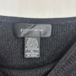 Vtg Pointelle Shimmer Tank Top Women XL Black Silk Photo 4