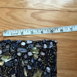 Bebe Sparkly Beaded Clutch Evening Bag Rhinestone Embellished Chain Shoulder Bag Photo 6