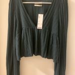 Urban Outfitters UO Prairie Ribbed Babydoll Top Photo 2