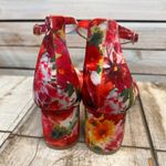 Betsey Johnson Fay Pink Floral Satin Knotted Block Heel Wedding Party 6.5 Photo 3