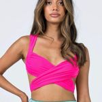 Princess Polly Hot Pink Wrap Top Photo 1