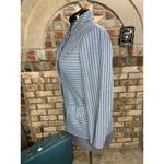 blazer blue geometric double knit polyester blue Size L Photo 5