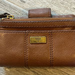 Fossil  Tan Leather Wallet with Gold Accents Photo 0