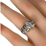 14KT GENUINE MOISSANITE & DIAMOND 2.21 CARAT WEIGHTY SOLID YELLOW GOLD RING Photo 11