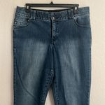 Lane Bryant  High-Rise Tighter Tummy Two-Tone Skinny Jeans in Dark Wash, Size 18 Photo 3