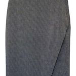 Banana Republic Bi-Stretch Wrap-Front Pencil Skirt Black & White Dot Size 2 Tall Photo 0