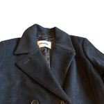 Babaton  Cashmere Blend Double Breasted Black Peacoat Coat Jacket Size Medium Photo 2