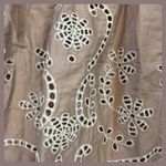 Moon River Beige Eyelet Ruffle Hem Midi Skirt Womens Medium Summer Photo 2