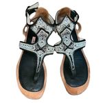 Anthropologie Meher Kakalia Queen Sofia Beaded Festival Sandal 40 / 9 Gray Photo 1