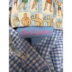 Robert Graham Lounge Pajama Pants Mens L Blue Gingham Print Drawstring Cotton Photo 3