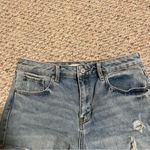 PacSun  High Rise Jean Mom Shorts Light blue Wash Lightly Distressed- Size 28 Photo 4