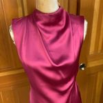 Rachel Zoe NWOT,  Satin magenta cowl neck sleeveless top. Size Small Photo 11