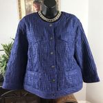 Ruby Rd  Blazer 16 Purple Textured Fabric Long Sleeves Women Jacket Open Front Photo 1