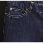 Michael Kors Womens  Dark Wash Boot Cut Stretch Embellished Jeans with Bling 6 Photo 2