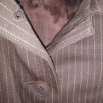 Peter Nygard  10 Workwear Brown Lime Pinstripe Pants Suit Photo 11