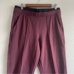 Athleta Burgundy Elastic Waist Venice Pintuck Pant Size M Photo 5